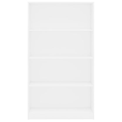 Estante com 4 prateleiras 80x24x142 cm contraplacado branco