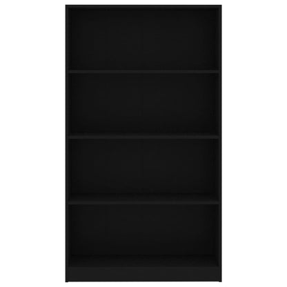 Estante com 4 prateleiras 80x24x142 cm contraplacado preto