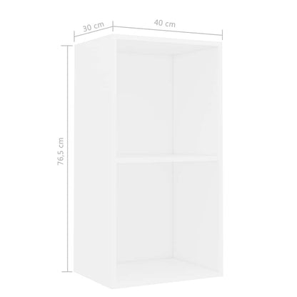 Estante com 2 prateleiras 40x30x76,5 cm contraplacado branco