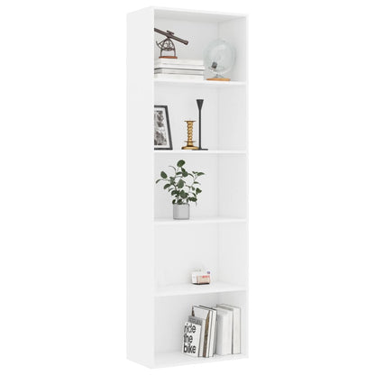 Estante com 5 prateleiras 60x30x189 cm contraplacado branco