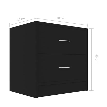 Mesa de Cabeceira Santarém - Preto - Design Moderno