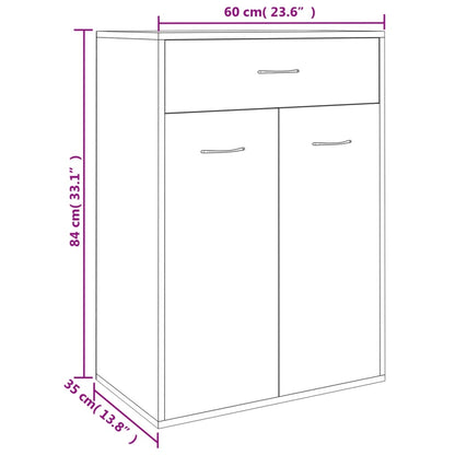 Sapateira /Consola Rita - Com 1 Gaveta e 4 Prateleiras - Cor Carvalho Sonoma - 60 x 35 x 84 cm - Aglomerado - Design Moderno