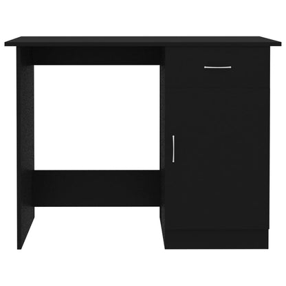 Secretária Woki com 1 Gaveta e Porta de 100 cm - Preto - Design Moderno