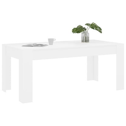 Mesa de jantar 180x90x76 cm contraplacado branco