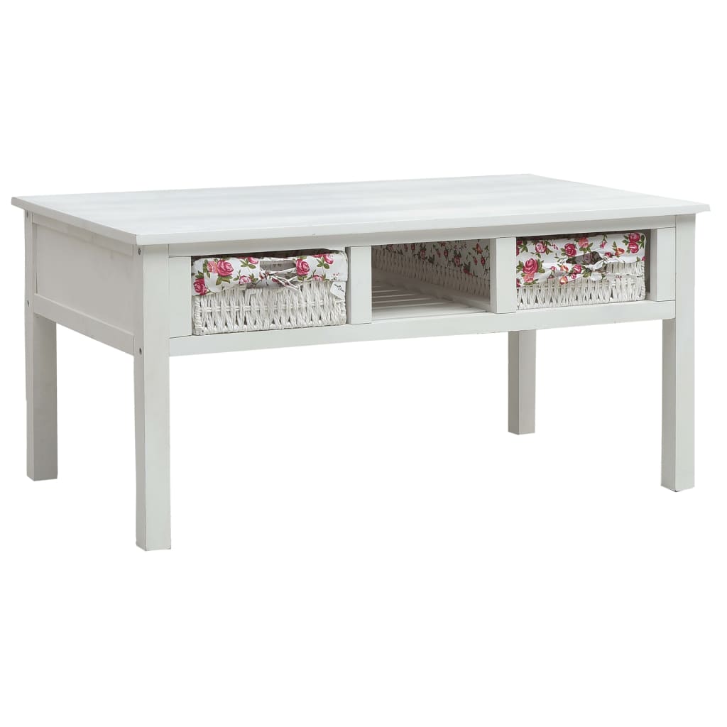 Mesa de centro 99,5x60x48 cm madeira branco