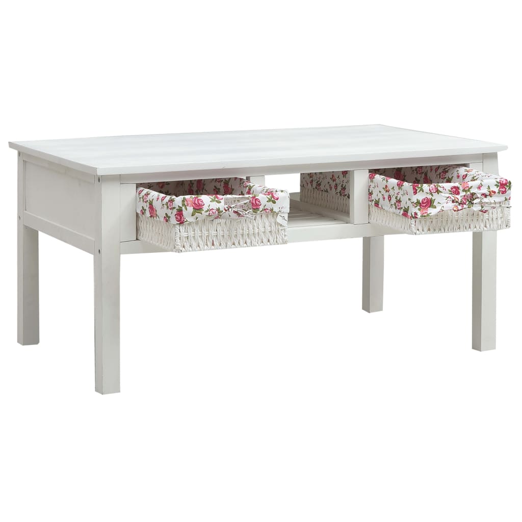 Mesa de centro 99,5x60x48 cm madeira branco