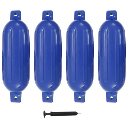 Para-choques para barco 4 pcs 58,5x16,5 cm PVC azul