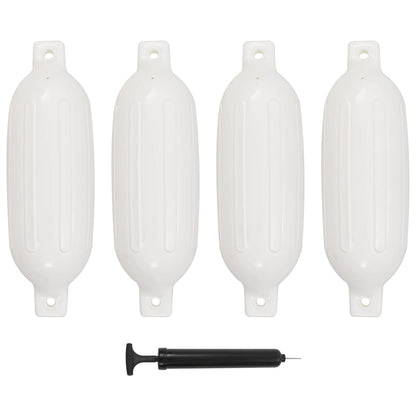 Para-choques para barco 4 pcs 58,5x16,5 cm PVC branco