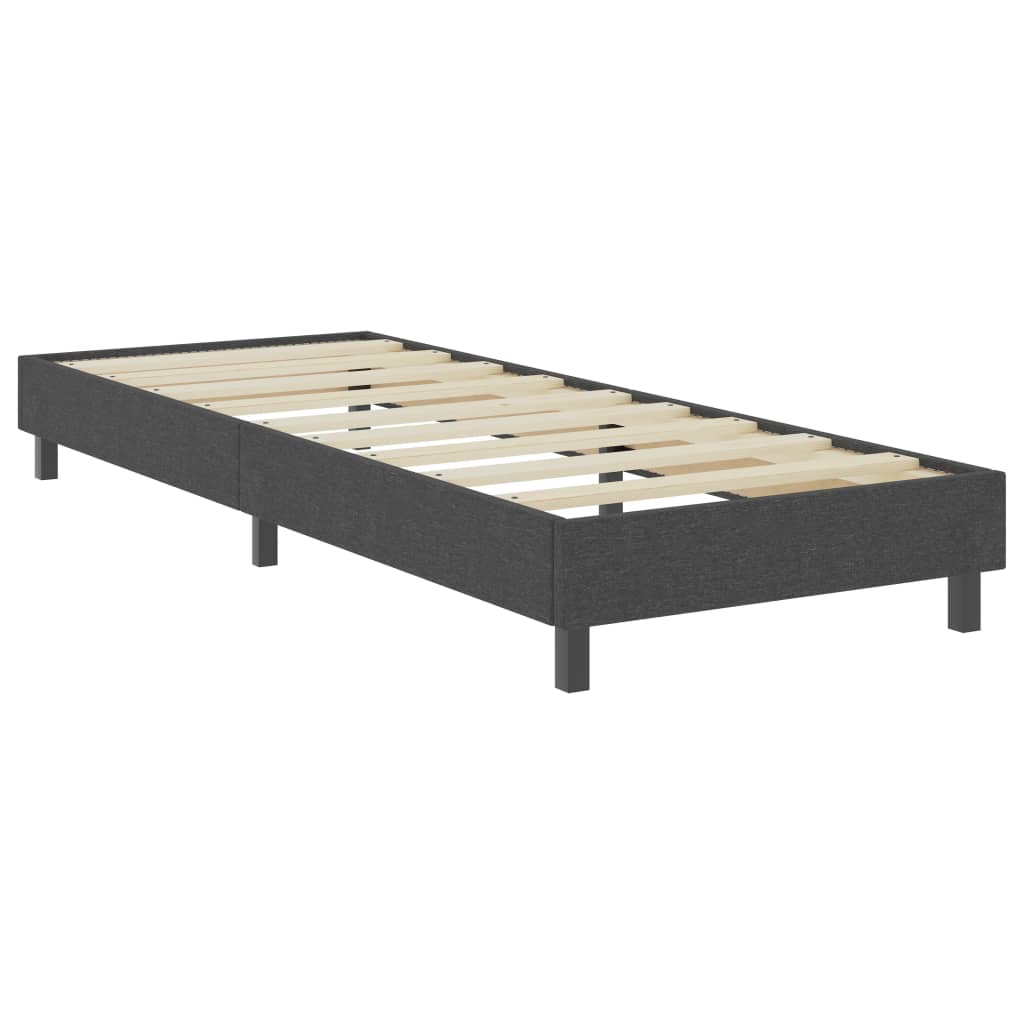 Cama boxspring 80x200 cm tecido cinzento