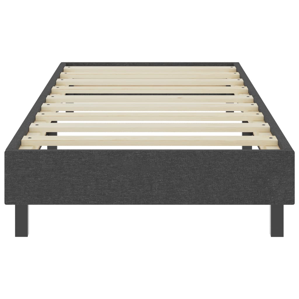 Cama boxspring 90x200 cm tecido cinzento