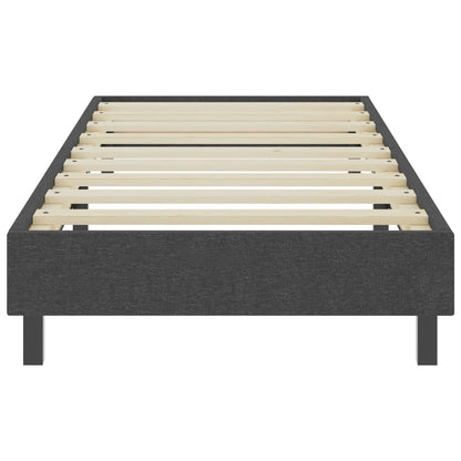 Cama boxspring 90x200 cm tecido cinzento