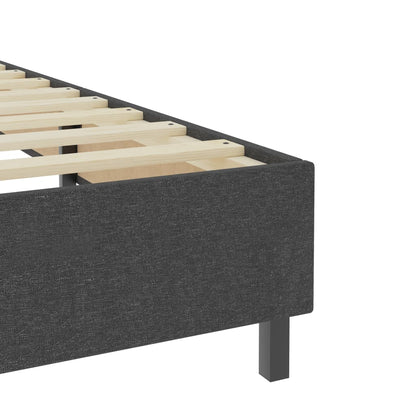 Cama boxspring 100x200 cm tecido cinzento