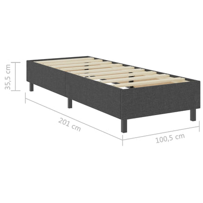 Cama boxspring 100x200 cm tecido cinzento