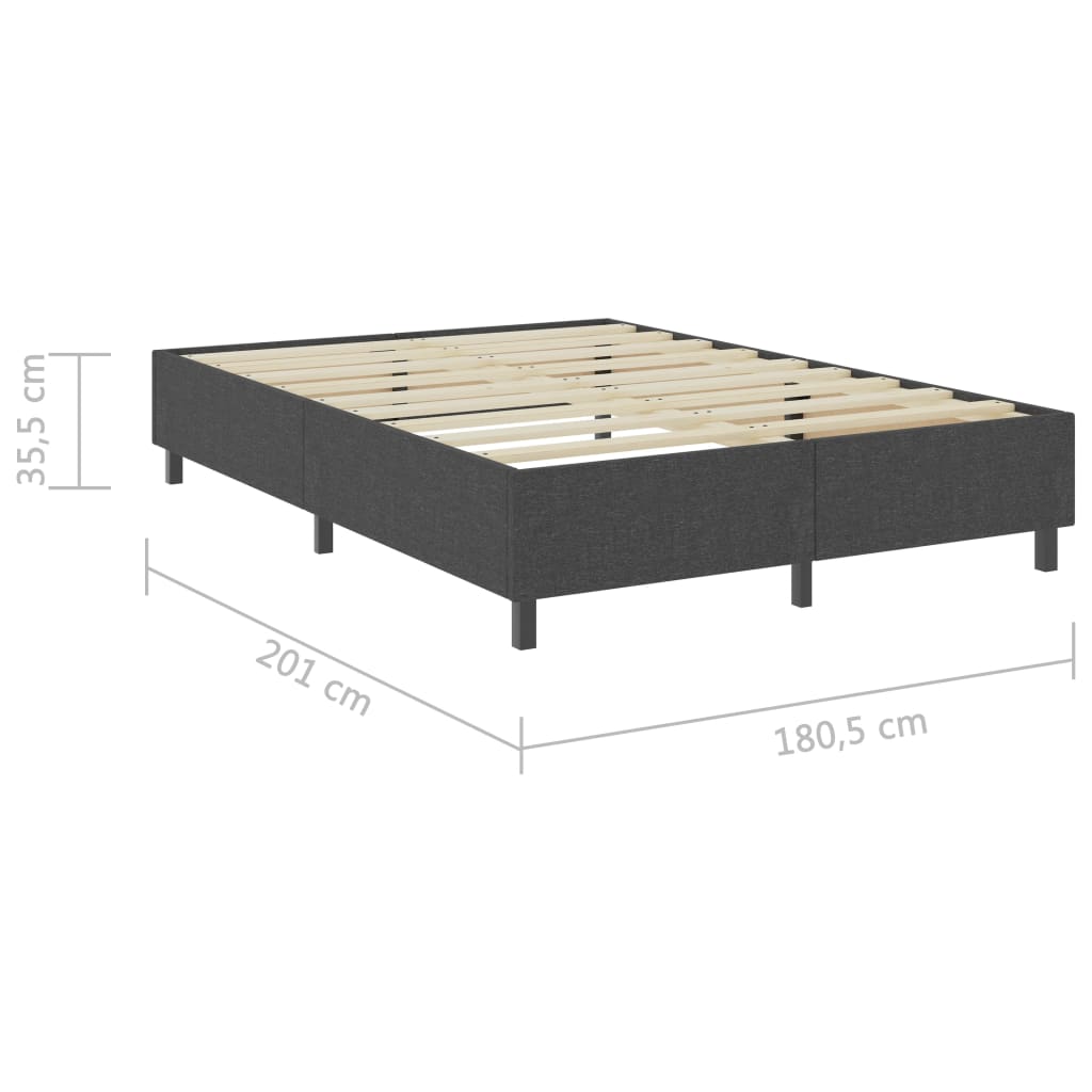 Estrutura de cama boxspring 180x200 cm tecido cinzento