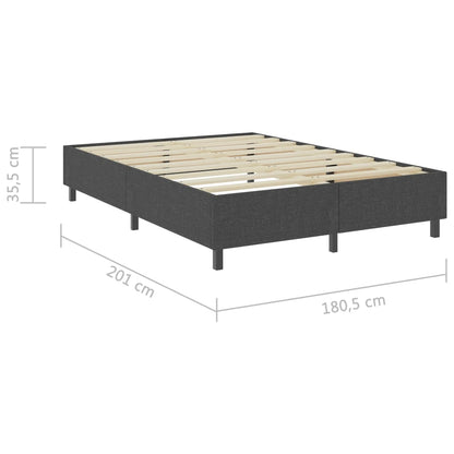 Estrutura de cama boxspring 180x200 cm tecido cinzento