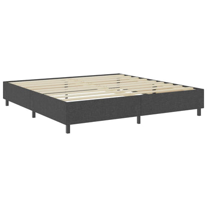 Cama boxspring 200x200 cm tecido cinzento