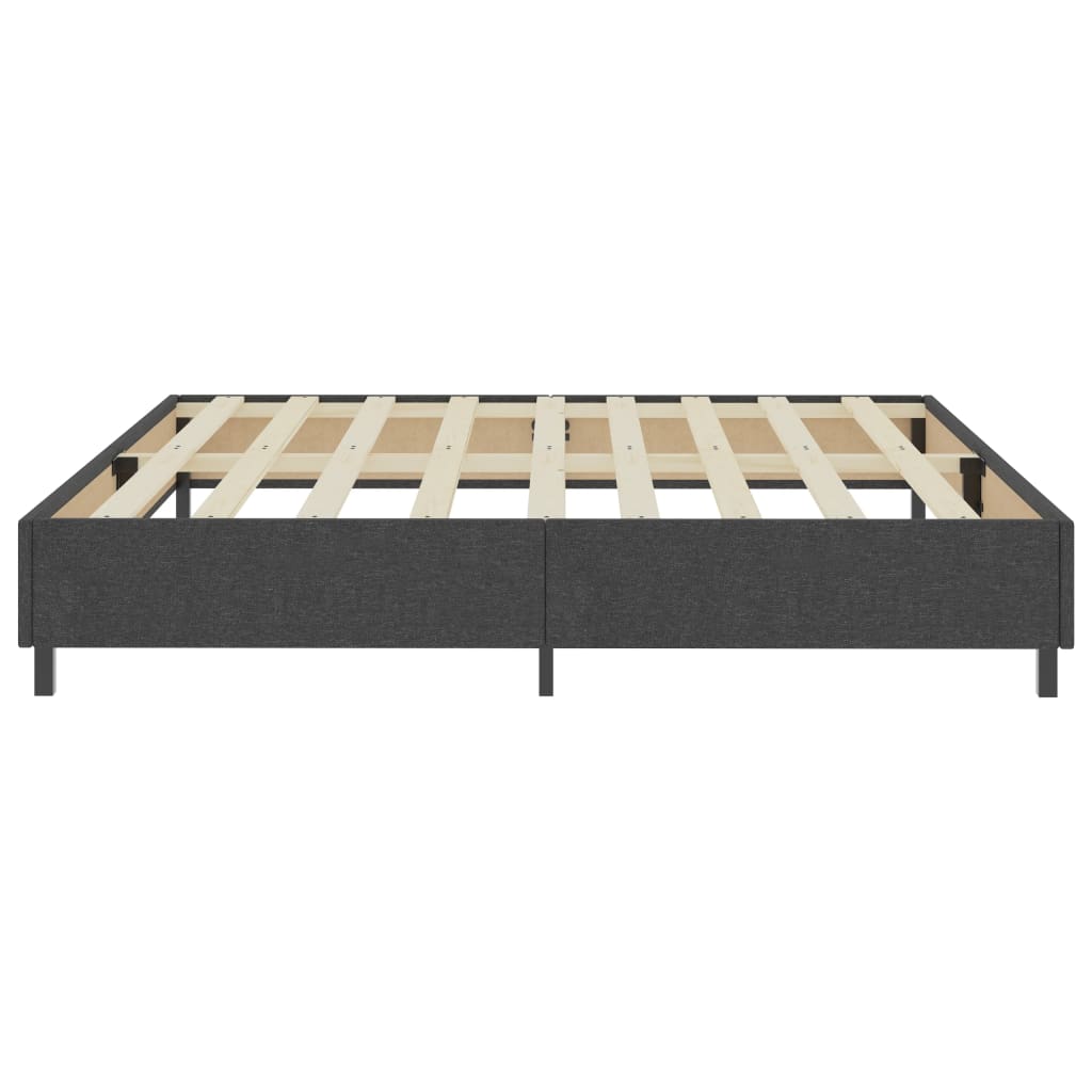 Cama boxspring 200x200 cm tecido cinzento