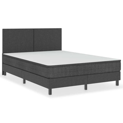 Cabeceira de cama 160x200 cm tecido cinzento-escuro