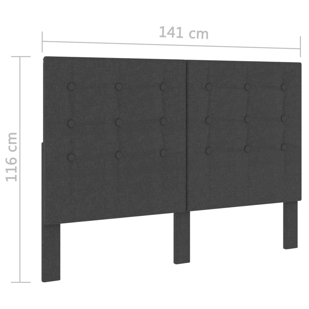 Cabeceira de Cama Acolchoada - Cinzento - Vários Tamanhos