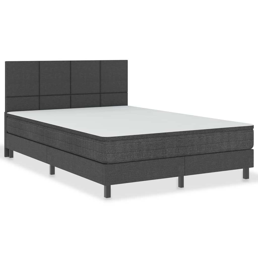 Cabeceira de cama 160x200 cm tecido cinzento-escuro