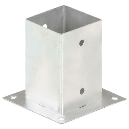 Suportes para postes 4 pcs metal galvanizado 91 mm