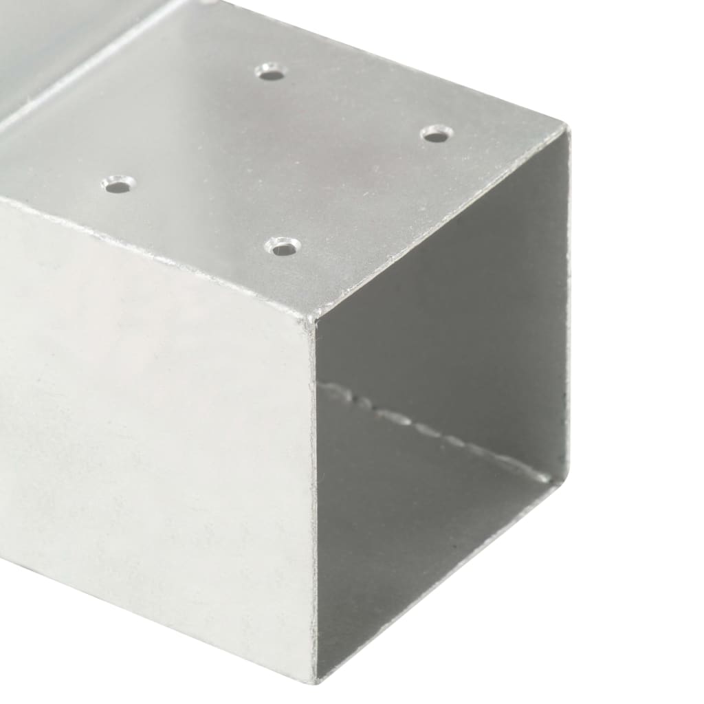 Base para poste em forma de L 71x71 mm metal galvanizado