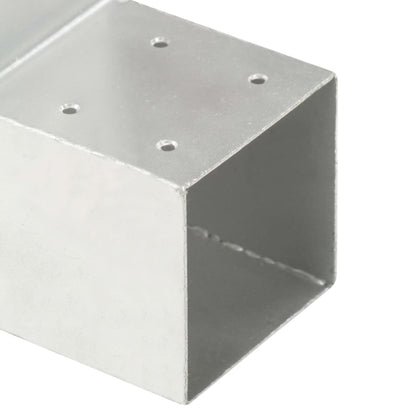 Base para poste em forma de L 71x71 mm metal galvanizado