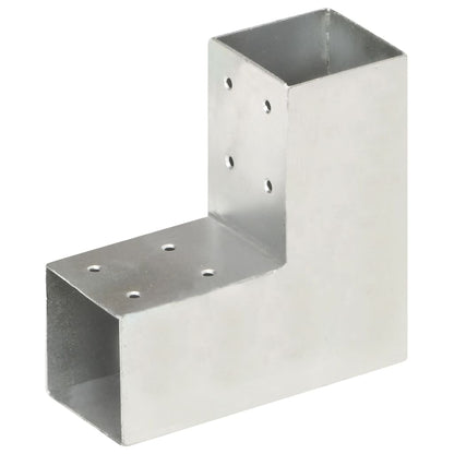 Bases para poste em forma de L 4 pcs 71x71 mm metal galvanizado