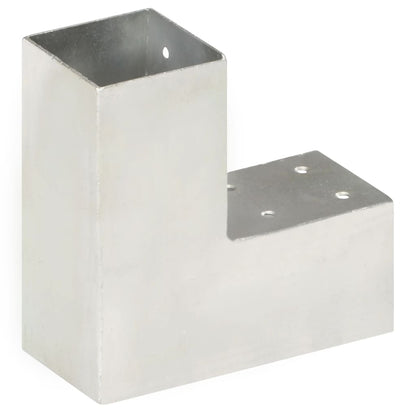 Bases para poste em forma de L 4 pcs 71x71 mm metal galvanizado