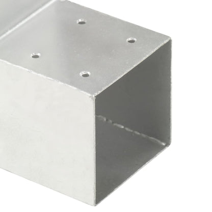 Bases para poste em forma de L 4 pcs 71x71 mm metal galvanizado