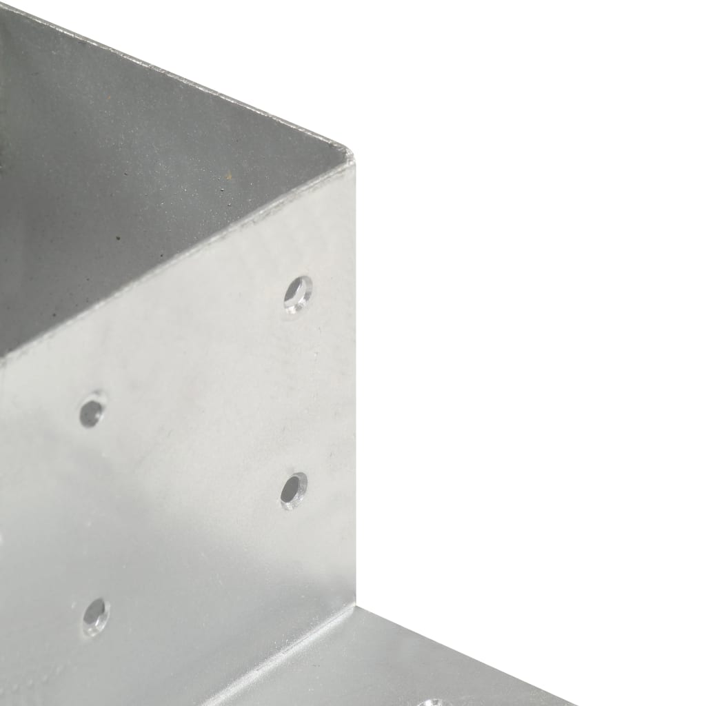 Bases para poste em forma de L 4 pcs 81x81 mm metal galvanizado