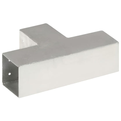 Bases para poste em forma de T 4 pcs 81x81 mm metal galvanizado