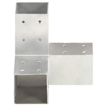 Bases para poste em forma de Y 4 pcs 81x81 mm metal galvanizado