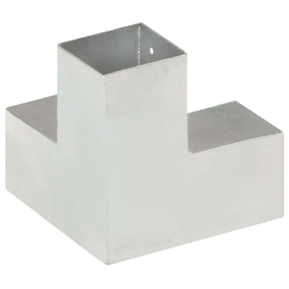 Bases para poste em forma de Y 4 pcs 81x81 mm metal galvanizado