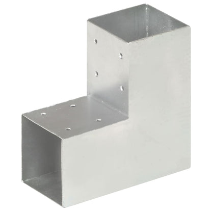 Base para poste em forma de L 91x91 mm metal galvanizado