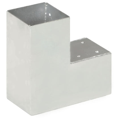 Base para poste em forma de L 91x91 mm metal galvanizado