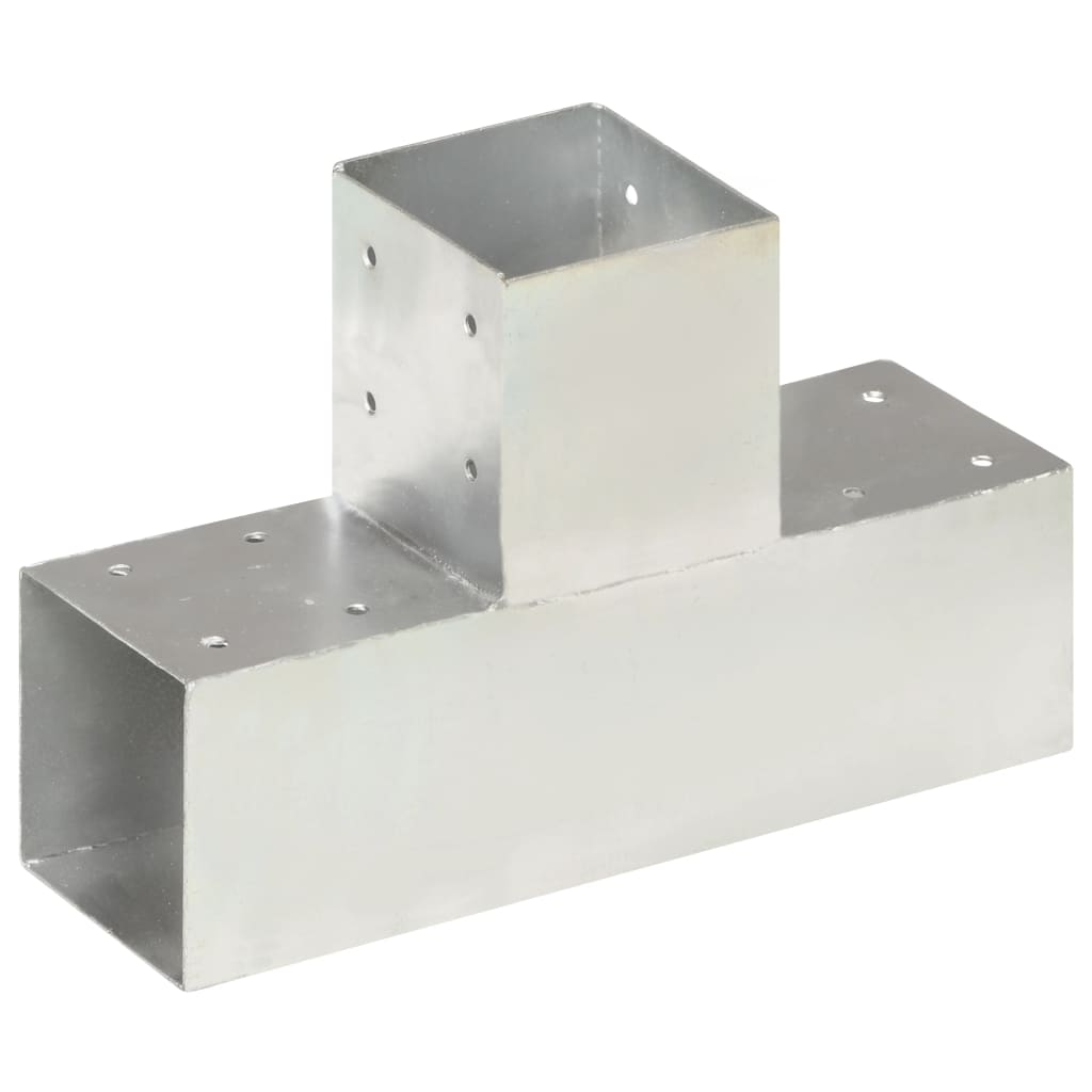 Base para poste em forma de T 91x91 mm metal galvanizado