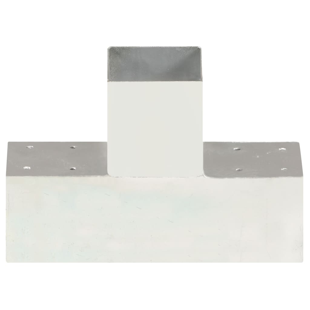 Base para poste em forma de T 91x91 mm metal galvanizado