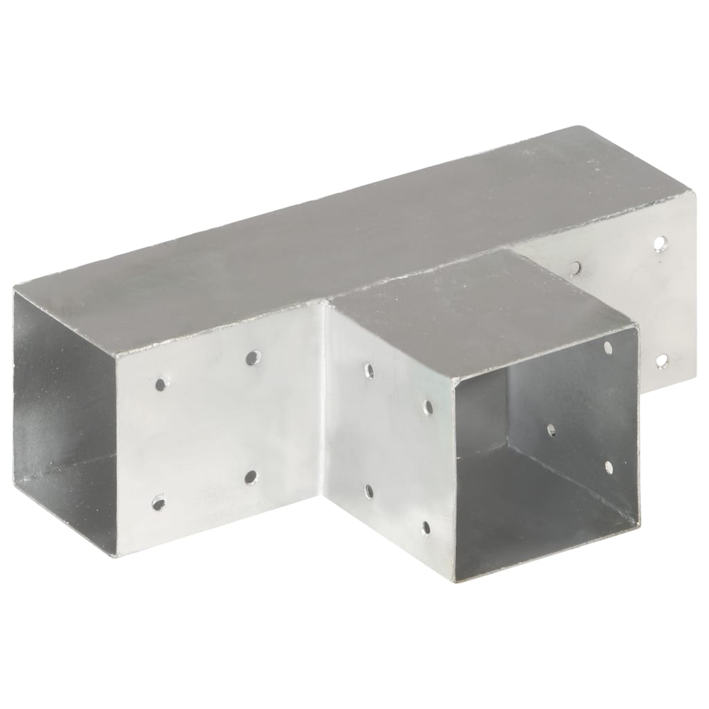 Base para poste em forma de T 91x91 mm metal galvanizado