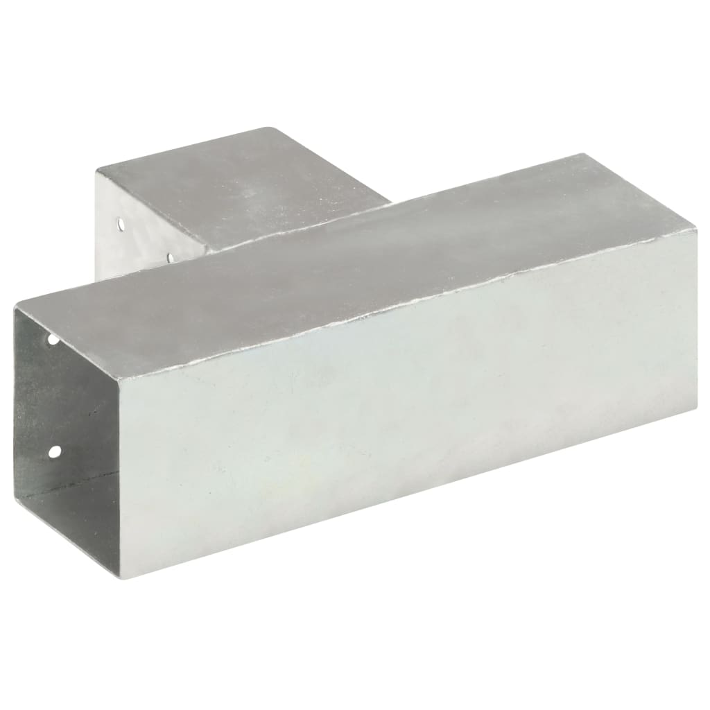 Base para poste em forma de T 91x91 mm metal galvanizado