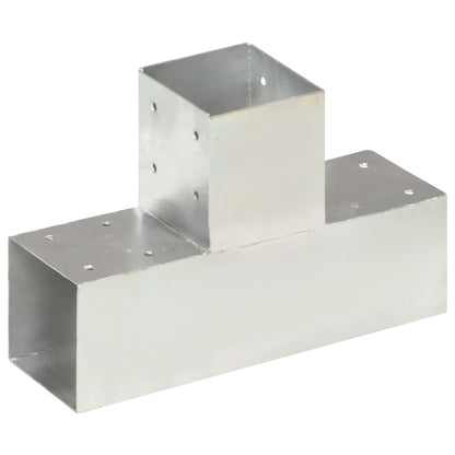 Bases para poste em forma de T 4 pcs 91x91 mm metal galvanizado