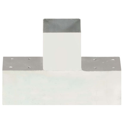 Bases para poste em forma de T 4 pcs 91x91 mm metal galvanizado