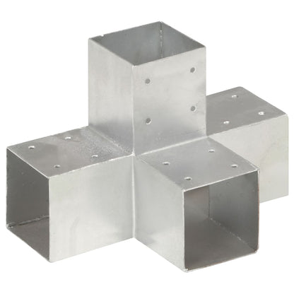 Bases para poste em forma de X 4 pcs 91x91 mm metal galvanizado