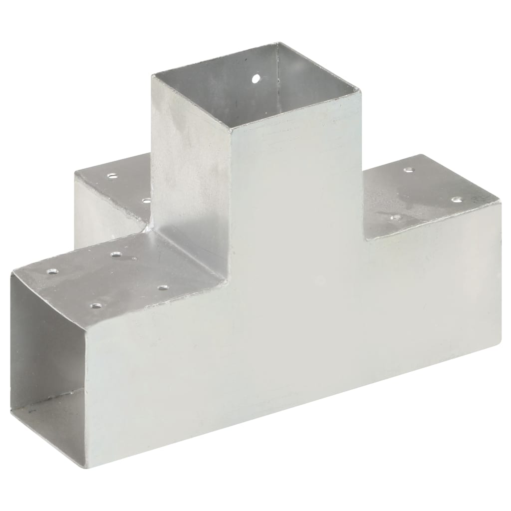 Bases para poste em forma de X 4 pcs 91x91 mm metal galvanizado