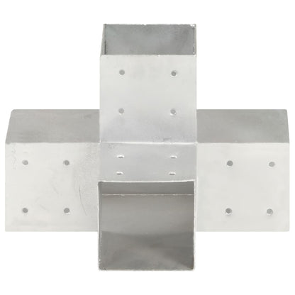 Base para poste em forma de X 101x101 mm metal galvanizado