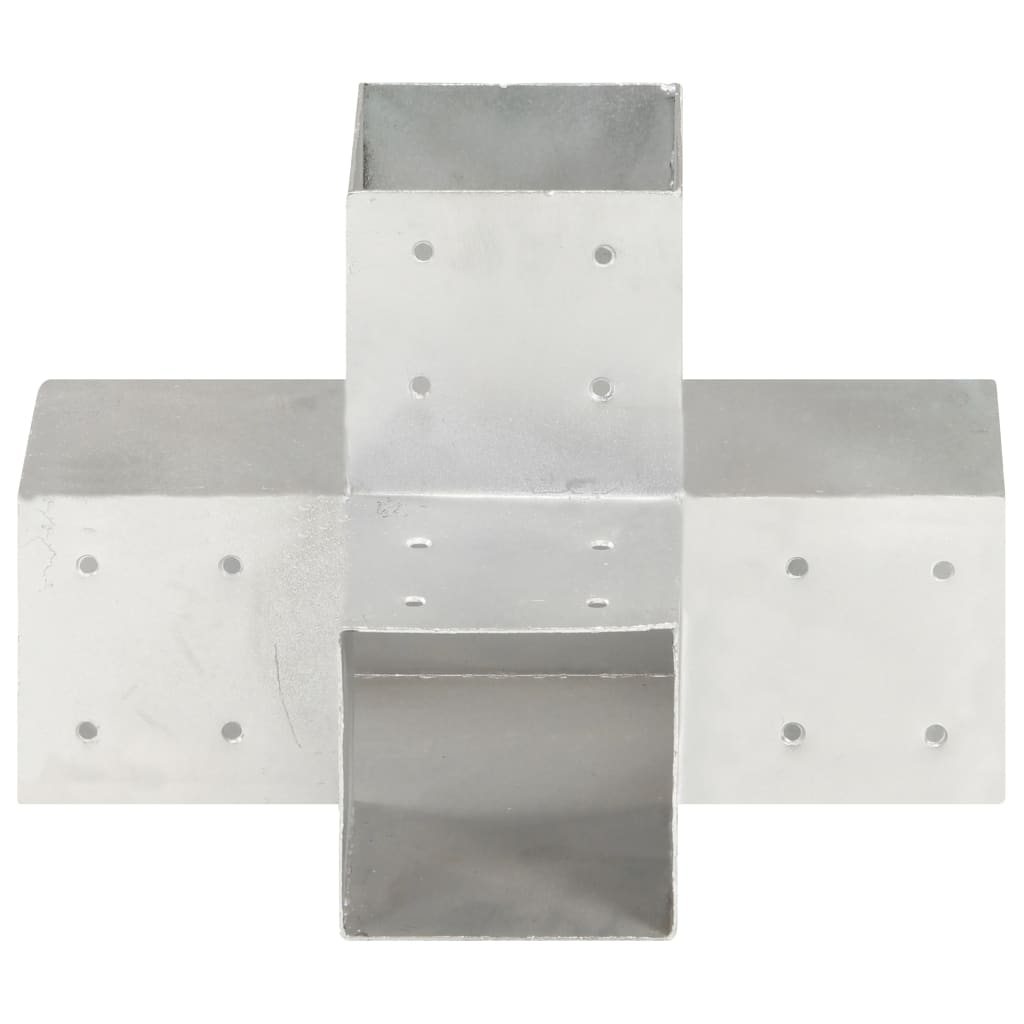 Bases p/ poste em forma de X 4 pcs 101x101 mm metal galvanizado