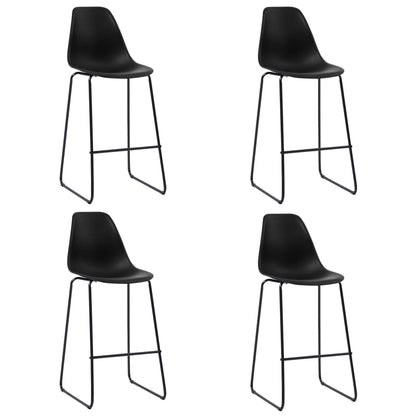 5 pcs conjunto de bar plástico preto