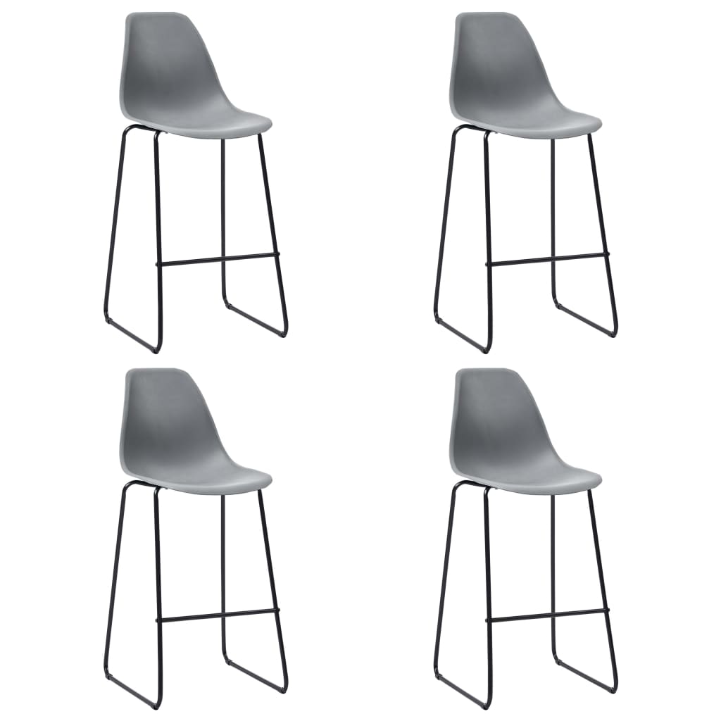 5 pcs conjunto de bar plástico cinzento