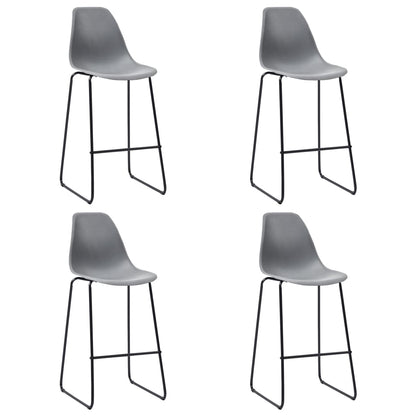 5 pcs conjunto de bar plástico cinzento