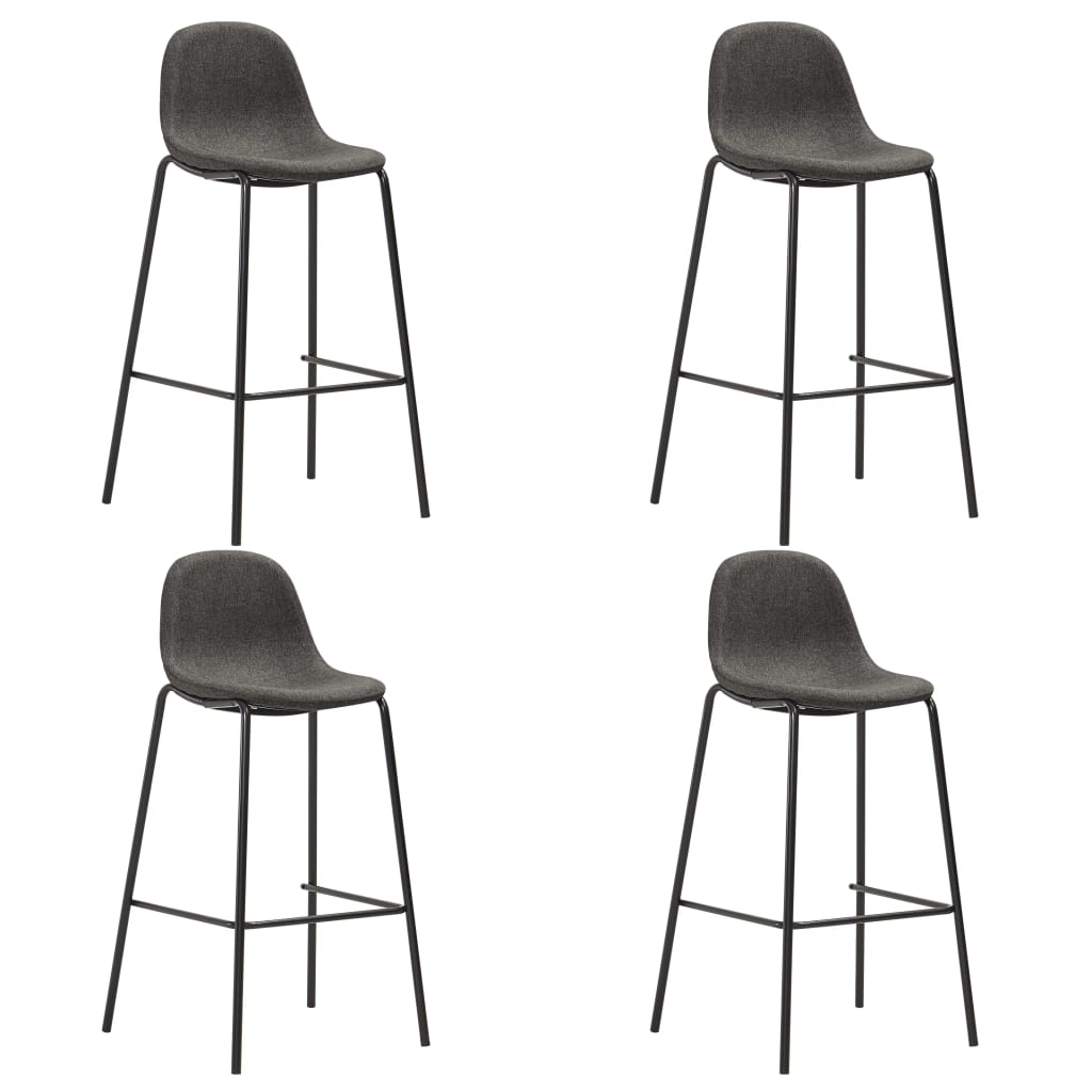 5 pcs conjunto de bar tecido cinzento-escuro